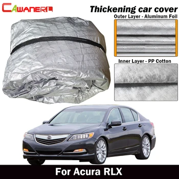 

Cawanerl For Acura RLX Inner Cotton Car Cover Waterproof Outdoor Anti-UV Sun Shade Rain Snow Hail Protection Cover