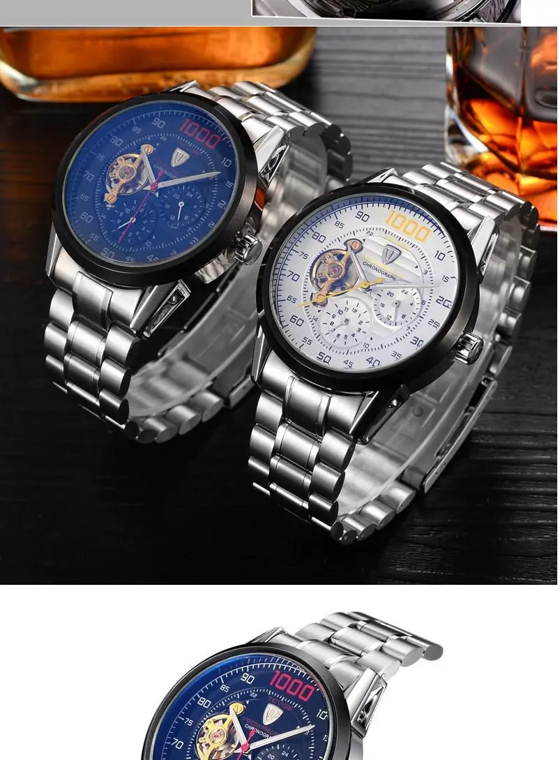 Tevise Mechanical Watch Men Fashion Luxury Men's Automatic Watches Clock Male Business Waterproof Wristwatch relogio masculino