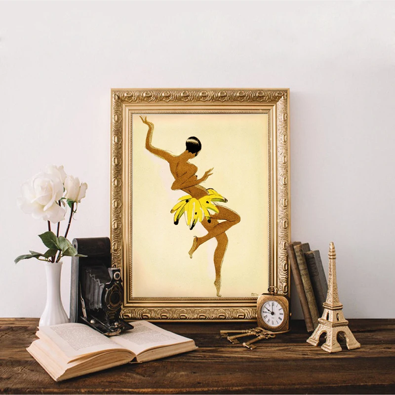 1927 Josephine Baker Banana Skirt Print Paul Colin Art Decor Jazz Age 1927 Josephine Baker Banana Skirt Print Paul Colin Art Decor Jazz Age