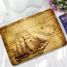 CAMMITEVER карта мира полосатый ковер Европейский классический стиль гостиная спальня корабль ковры Анит-скольжения Дома Прямоугольник Коврик