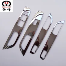 For Nissan Livina L11 2014 2015 ABS chrome interior Door handle Armrest Cover Sticker trim car accessories Free shipping