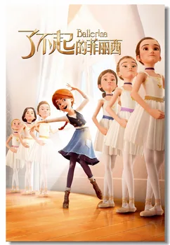 

Custom Printing Wall Decor Ballerina Felicie Poster Ballerina Animation Movie Wall Stickers Mural Nursery Room Wallpaper #0869#