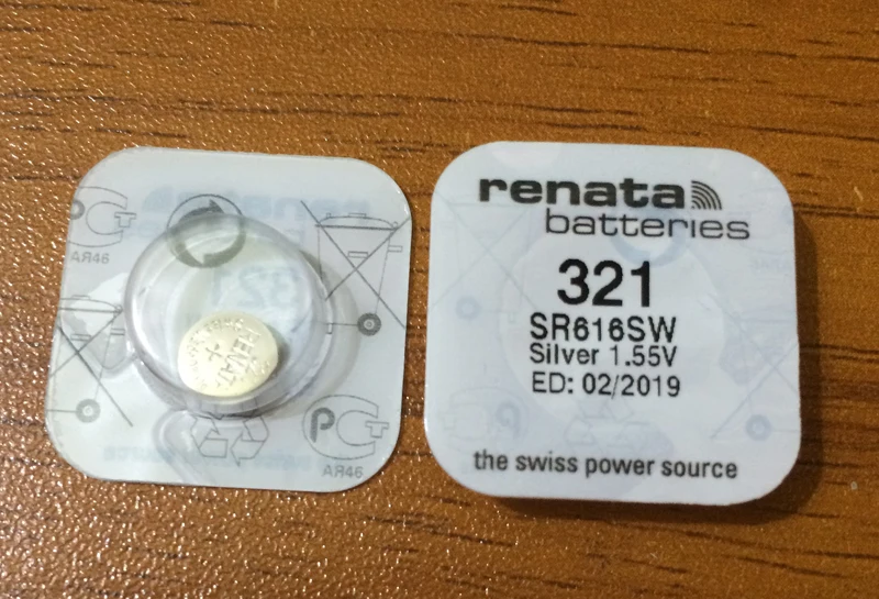 2xrenata батарея часов с оксидом серебра 321 SR616SW 616 1 55 V 100% оригинальный бренд renata
