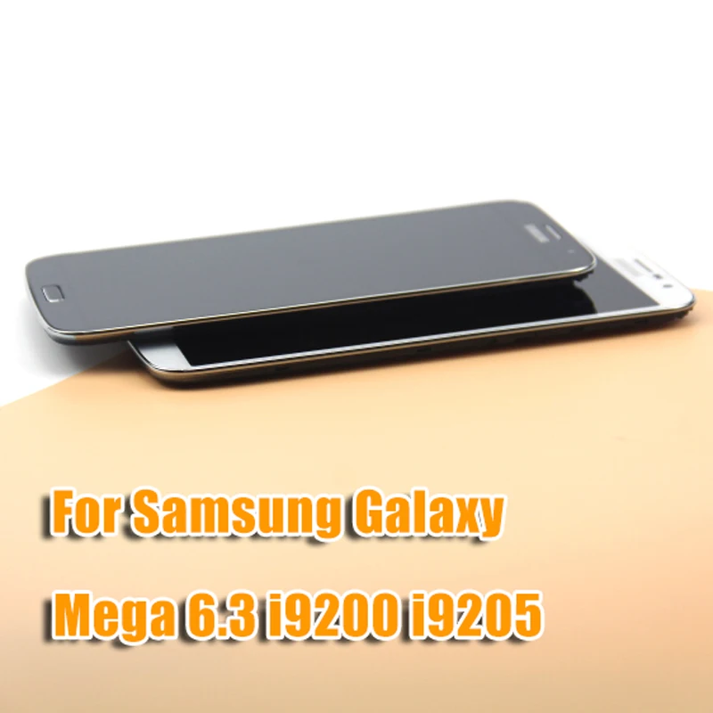 

LCD With Frame for sumsung glaxy mega 6.3 GT-I9200 i9205 screen display monitors touch panels lcd Assembly Digitizer