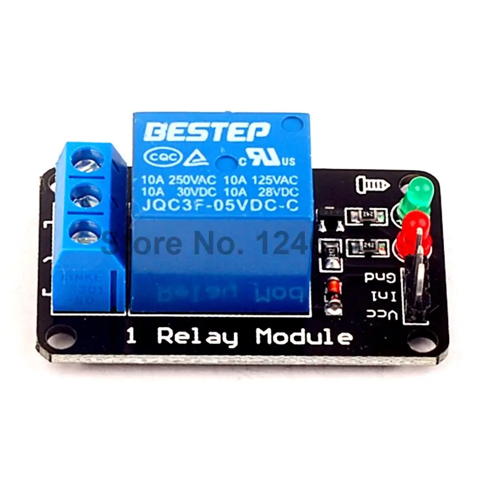 5PCS 1 Channel 5V Lamp Relay Module Low Level for SCM Household Appliance Control