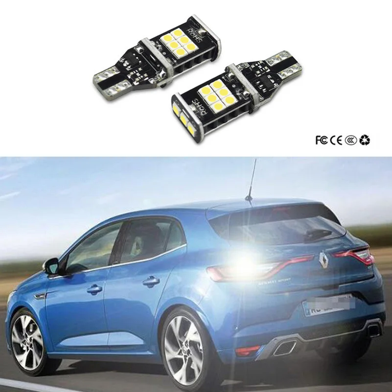 2x T15 1156 7506 Canbus LED Car Back Up Reverse Lights For Renault