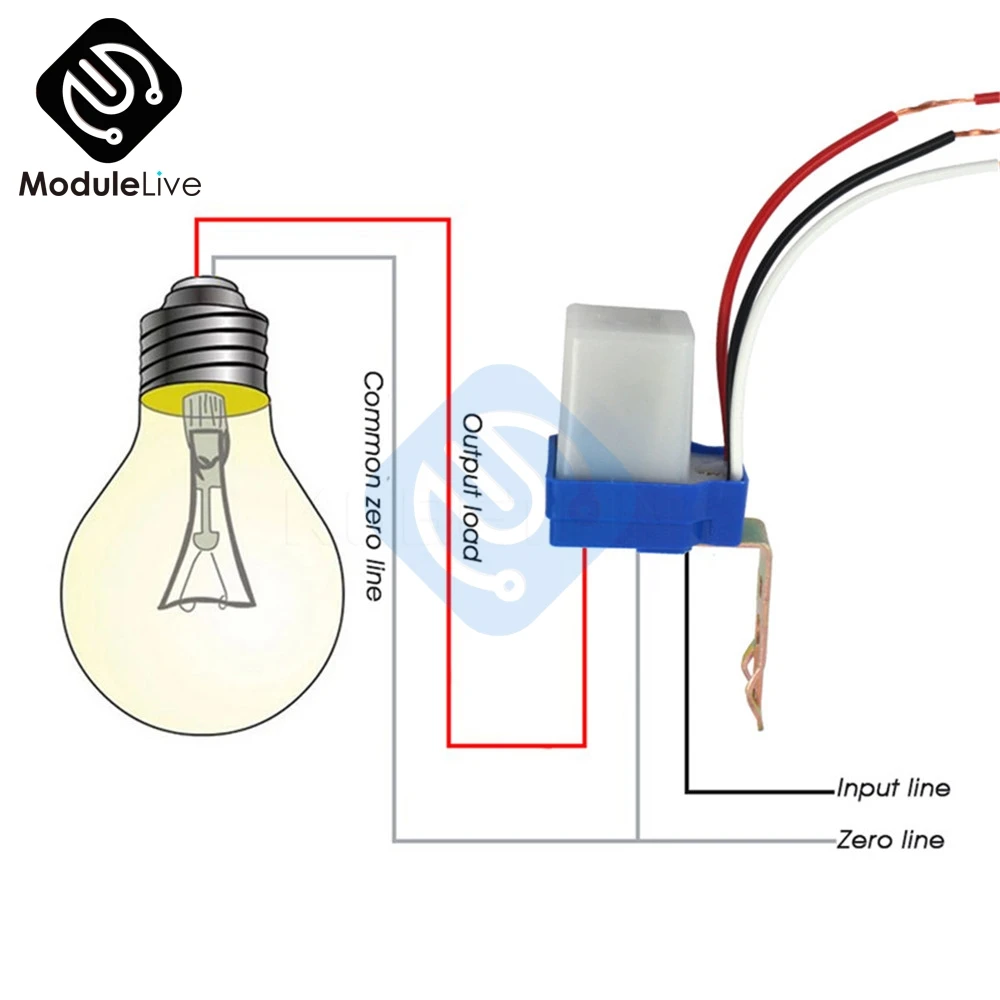 DC 12V 24V AC 220V Автоматический переключатель вкл. Выкл. Фотоэлемент переключатель уличного света 50-60Hz 10A фото контроль фотопереключатель датчик