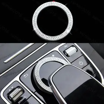 

Silver Diamond Center Switch Ring Cover Trim Fit For Benz GLC Class X205 16-2017