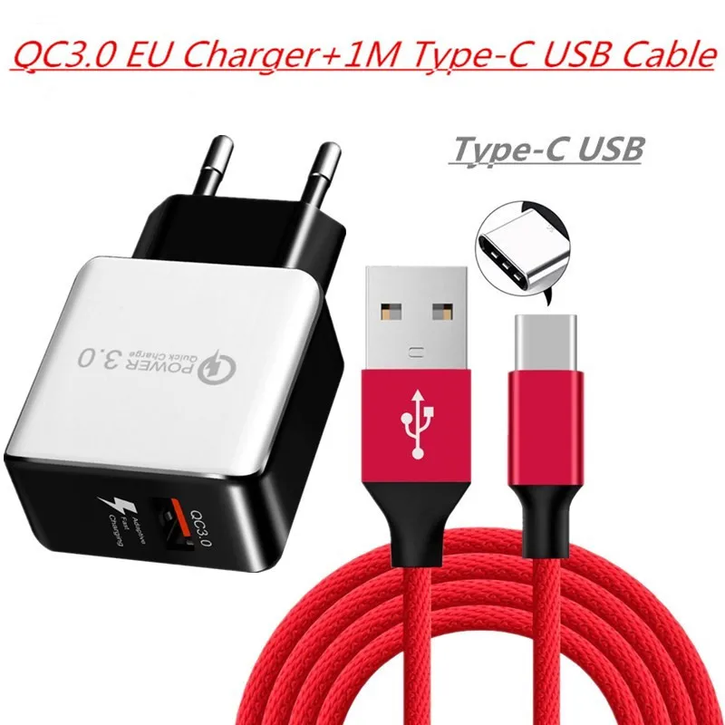 Быстрое зарядное устройство 3,0 зарядное устройство QC3.0 зарядное устройство+ Magcle 1 м кабель для samsung huawei Xiaomi lenovo meizu sony zte lg nokia телефон - Тип штекера: Charger and Cable