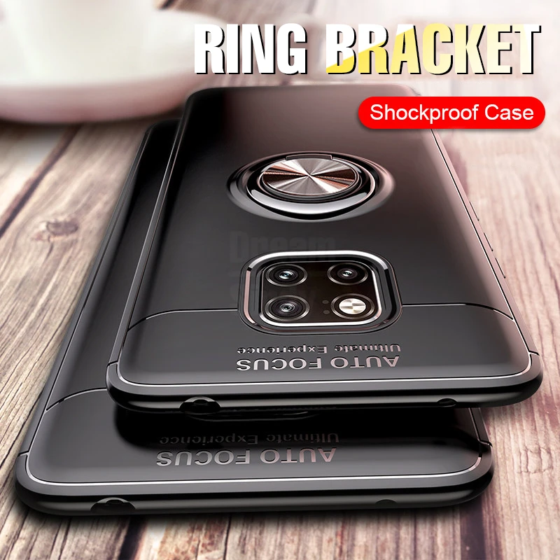

Luxury Magnetic Ring Soft Case On The For Huawei P20 Mate 20 Pro Phone Cover For Honor 9 Lite 10 8X MAX Shockproof Silicone Case