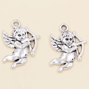 

Wholesale 30pcs Tibetan Silver Angel Charms Pendants 16x21.5mm