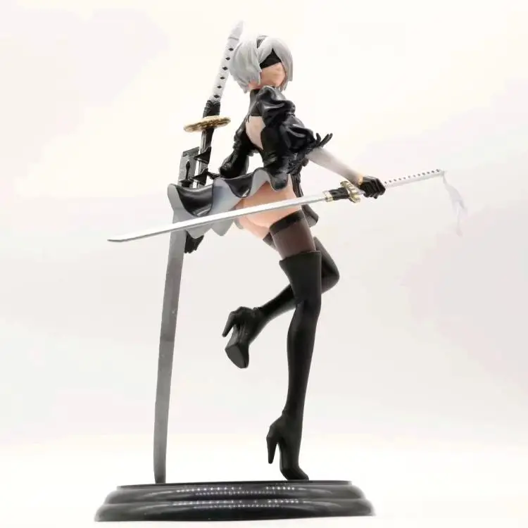 

new 26cm NieR Automata YoRHa No. 2 Type B 2B PVC Action Figure Collection Model Toy