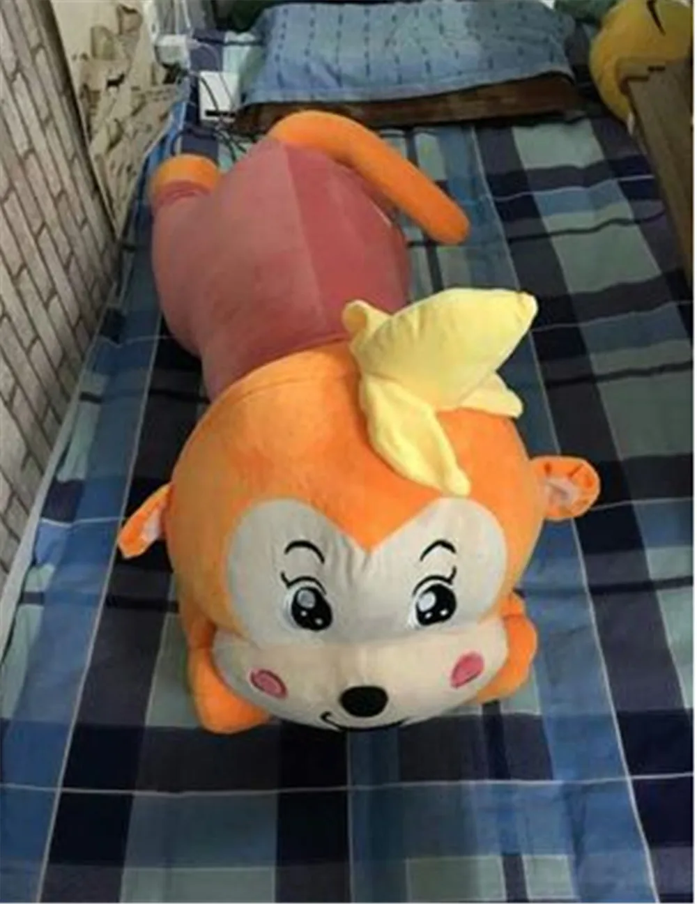 Fancytrader Large Stuffed Plush Lying Cartoon Monkey Toy Soft Anime Monkeying Doll 90cm 35inch 3 Colors Available11