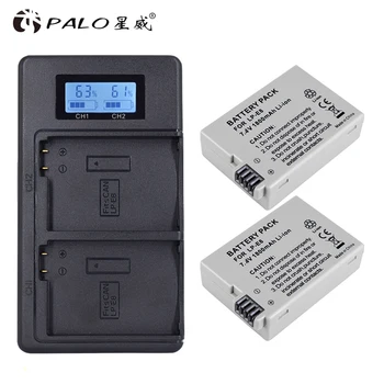 

PALO LCD display USB lp-e8 battery charger + 2 pcs digital camera batteries For Canon EOS 550D 600D 650D 700D T2i T3i X4 X5 X7i
