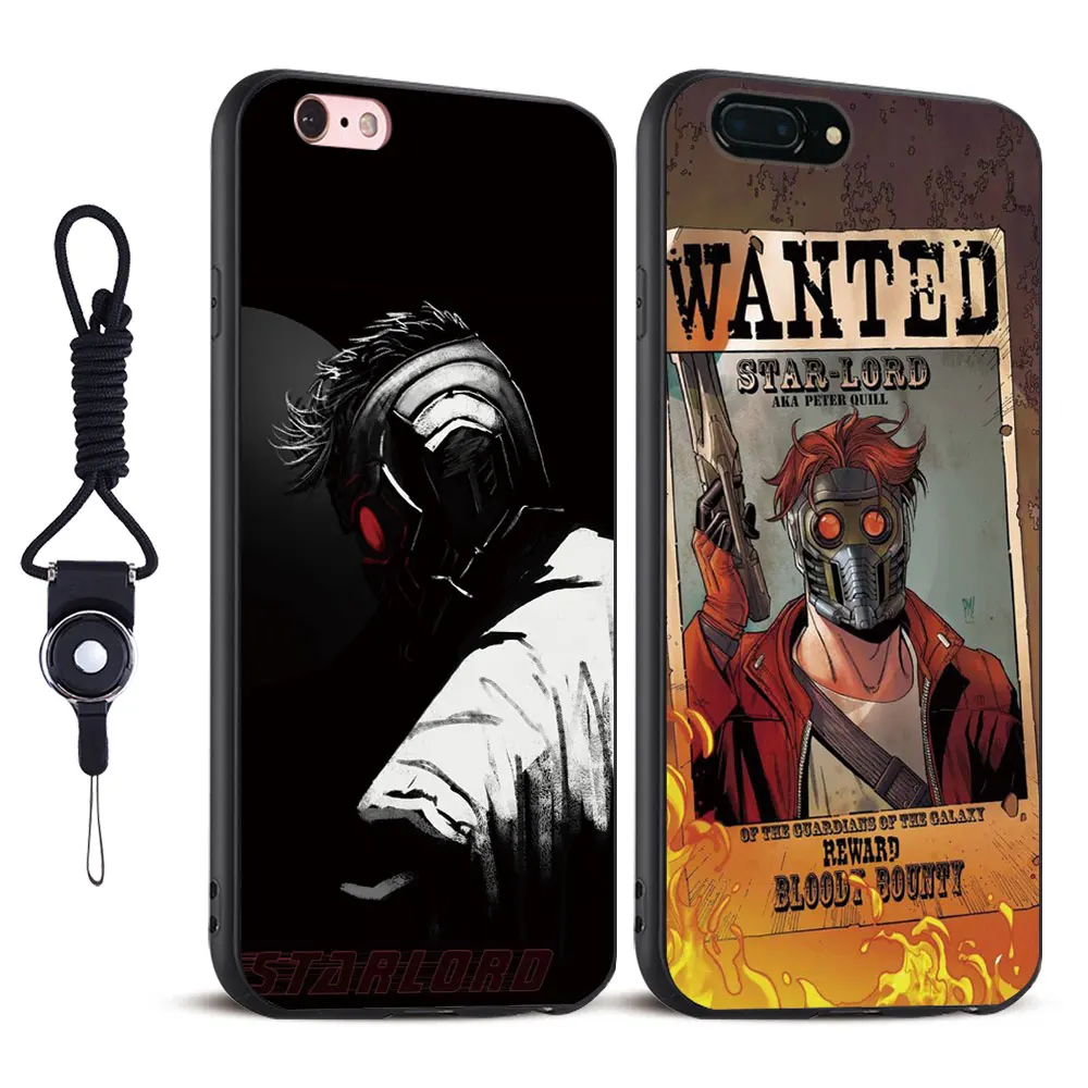 

Star Lord New Fashion Design Coque Soft Silicone Tpu Mobile cell Phone case Cover Shell bag For Apple iPhone 5 5S SE 6 6S 7 Plus