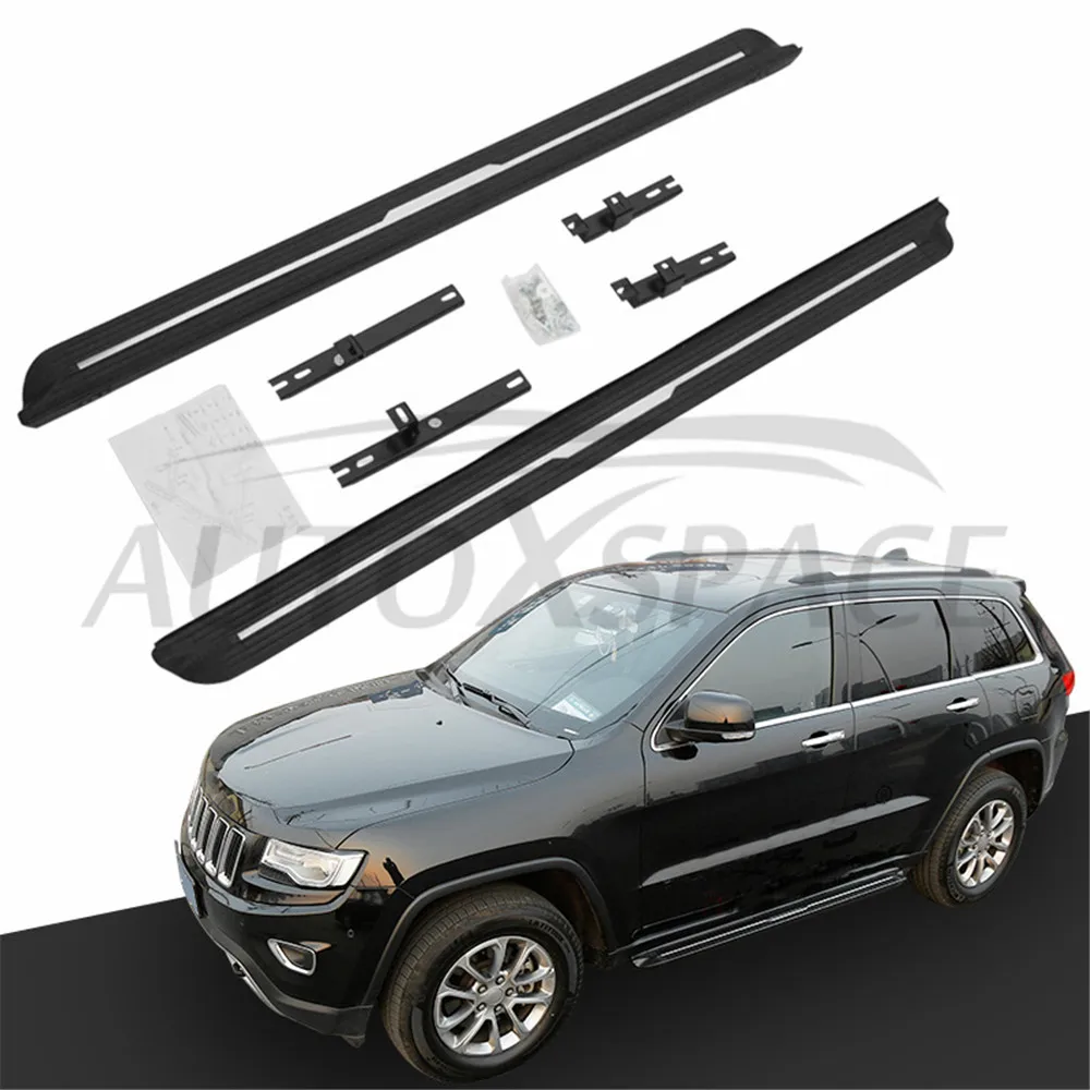 CCIG Running Board Side Step Aluminum Alloy Abs Fantastic Robust Pedals Suitable For 2011-2019 2020 Jeep Grand Cherokee Max Load-Bearing 300 Lbs