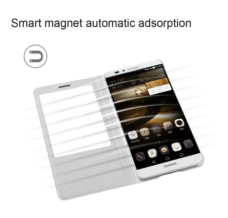 Флип-чехол для huawei Ascend mate 7, чехол, высокое качество, смарт-окно, флип, кожаный чехол для телефона, Fundas Capas для huawei mate 7 6,0