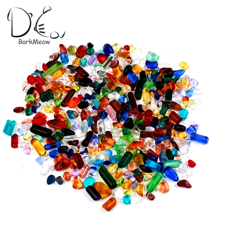 

BarkMeow 0.8-1.8cm Crystal Colored Stone Aquarium Substrate Fish Natural Tank Bottom Sand Landscaping Decorate BMDS01