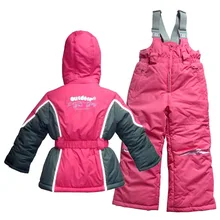 Boys Girls Baby Sets jacket Bib Ski suit Very Warm Thick Jacket Lining Fleece with Removable Undercoat Sheepskin Wool 1204