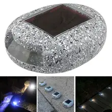 Открытый водонепроницаемый Солнечный светодиодный светящийся камень сад двора наземный путь лампа