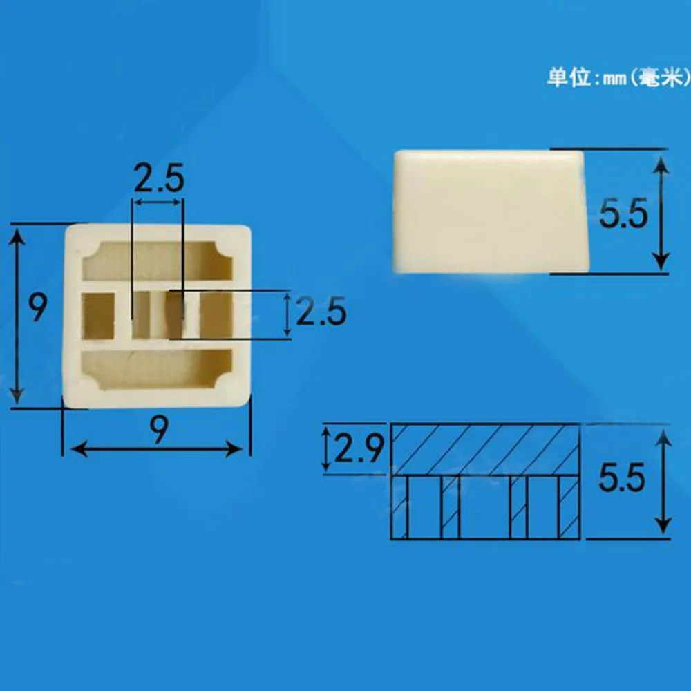 100 шт 9*9*5,5 мм квадратная Накладка для кнопки бежевый/черный крышка переключателя для 6*6 квадратный переключатель тактильный переключатель