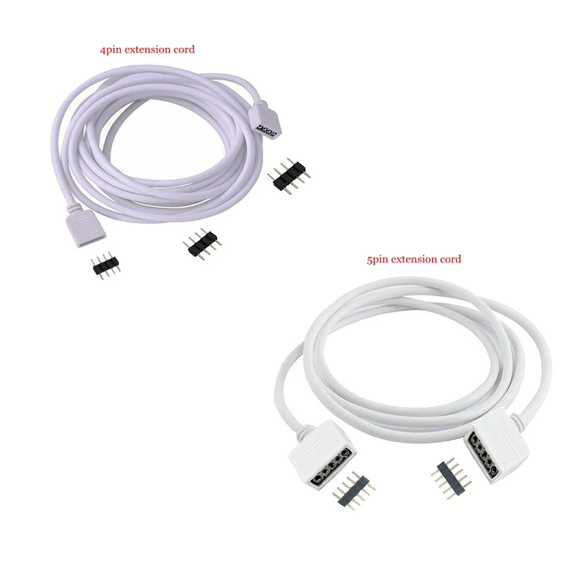 

0.5M 1M 2M 3M 5M 10M 4pin/ 5 Pin RGBW Extension Cable Connector LED Lighting Wire Cable Cord For 2835 5050 3528 RGBW LED Strip