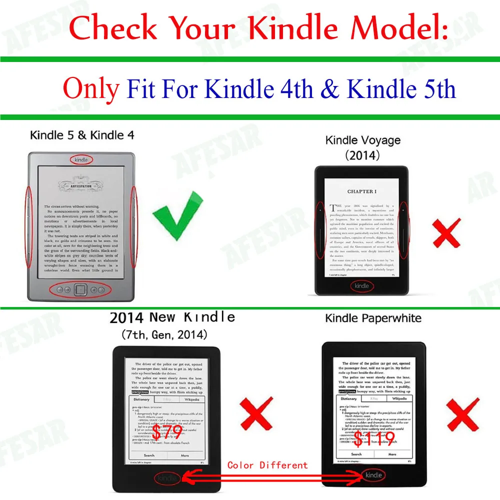 Flip-book-cover-case-for-Amazon-Kindle-4-Kindle-5-D01100-ebook-high-quality-pu-leather