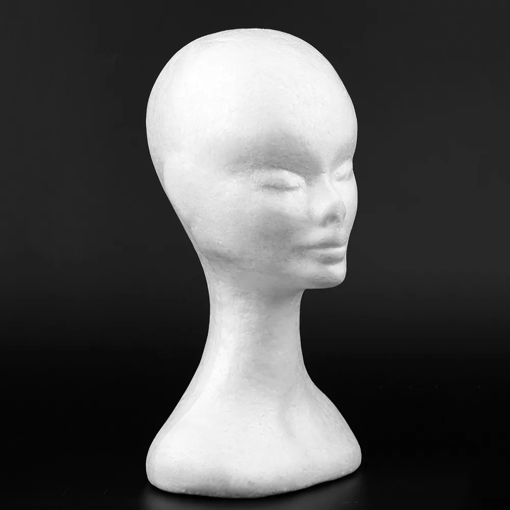 Прочный Длинный тип Женский манекен голова модель пузырь парик шляпа очки дисплей манекен голова с ушами