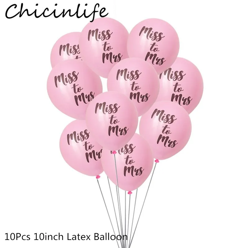 Chicinlife 10 шт. дюймов Miss To Mrs латексные шары Девичник украшение для вечеринки