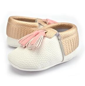 Ленточки из искусственной кожи, для детей обувь детская Мокасины новорожденных обувь для детей мягкие младенцев обувь для малышей, Мокасины, которые делают первые шаги кроссовки на возраст от 0 до 18 месяцев - Цвет: WS-X-0185P