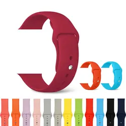 21 Цвет Apple силиконовые браслеты спортивные часы группа 38 мм 40 мм 42 мм 44 ремешок для часов, мм для Apple Watch Series 1/2/3/4