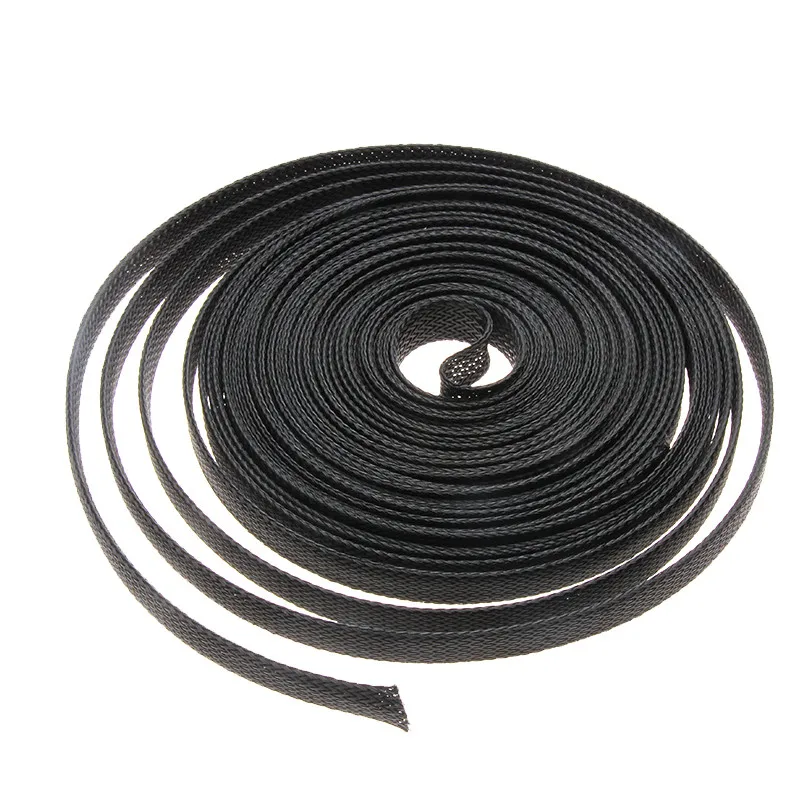 Черный цвет, 10 м 2/4/6/8/10/12/15/20/25 мм провод кабель защитный кабель рукав ПЭТ USB кабель с нейлоновой оплеткой обмотка высокой плотности изоляции - Цвет: 6mm