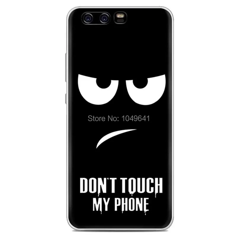 KHW1680J_1_Dont Touch My Phone Pattern TPU Protective Case for HUAWEI Ascend P10 5.1 inch