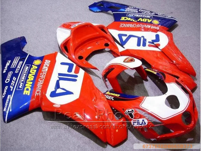 

Injection Motorcycle fairing kit for Ducati 749 999 03 04 red blue white fairings set 749 999 2003 2004 DY29
