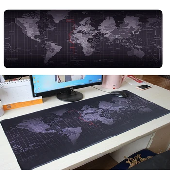 

Super large 1000x500mm/900x40mm/800x400mm/700x300mm World Map rubber mouse pad computer game tablet mousepad with edge locking
