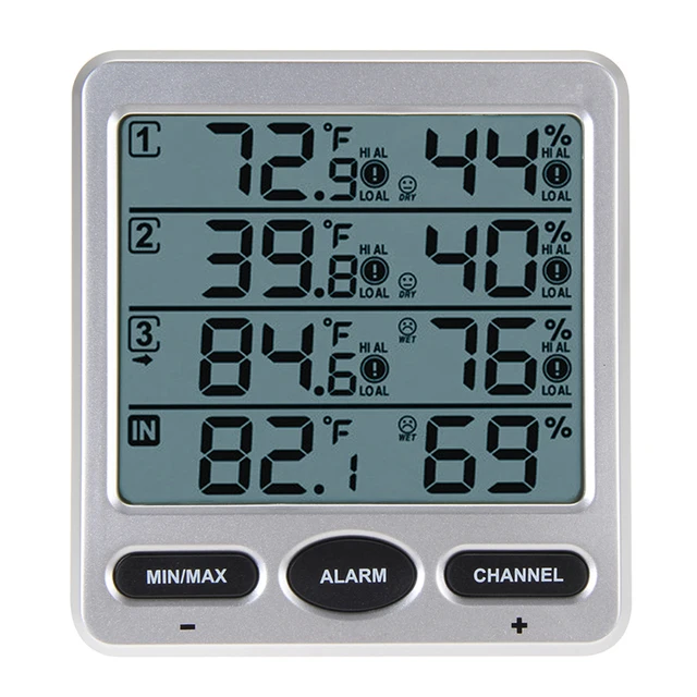 WS 10 LCD Digital Thermometer with 3 Remote Sensor Hygrometer Indoor ... WS 10 LCD Digital Thermometer with 3 Remote Sensor Hygrometer Indoor ...