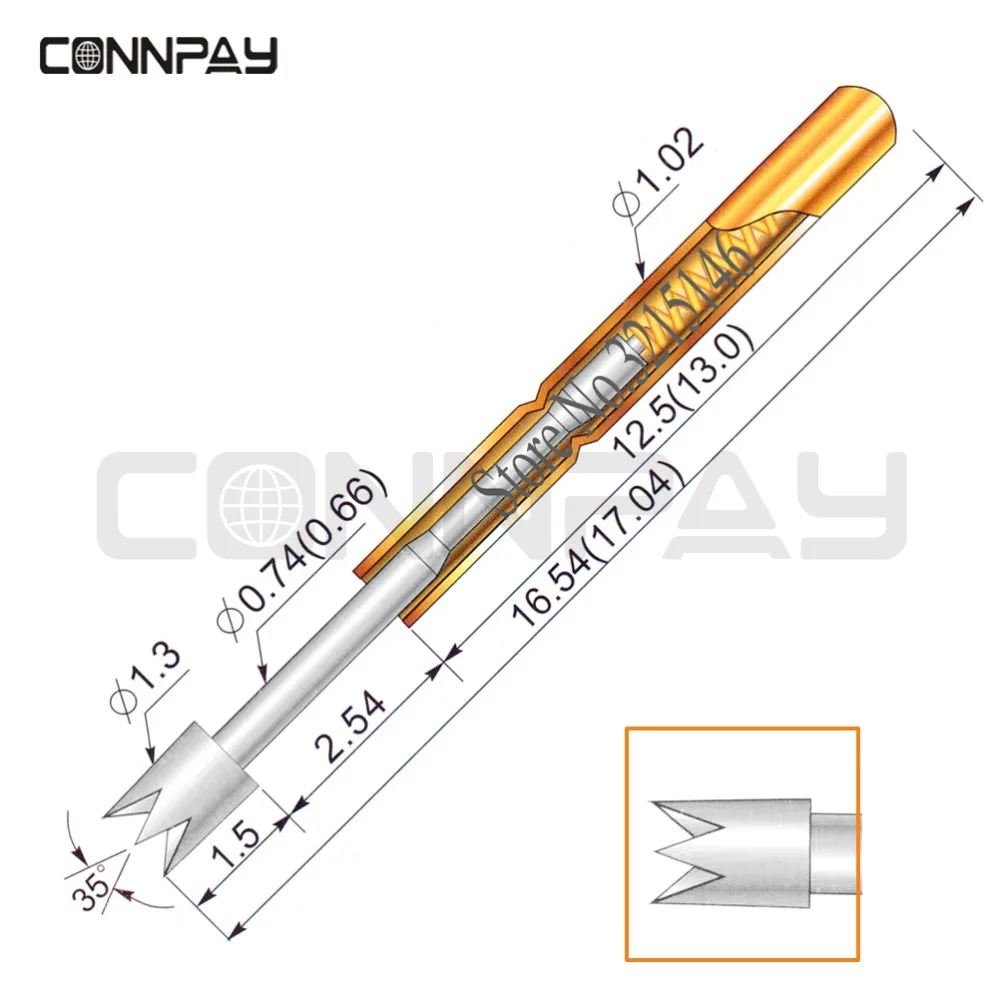 100 шт. в упаковке R75-3S зонд Pogo контактный разъем длина 26,5 мм инструмент