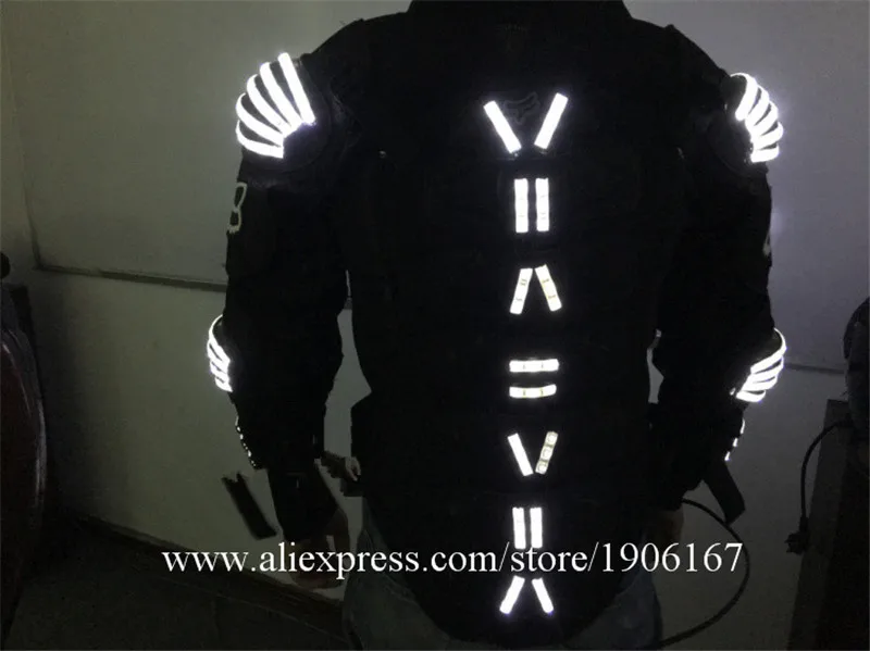 Led Luminous Costume Clothes For Dancing LED Growing Lighting Robot Suits Clothing Men Event Party Supplies07