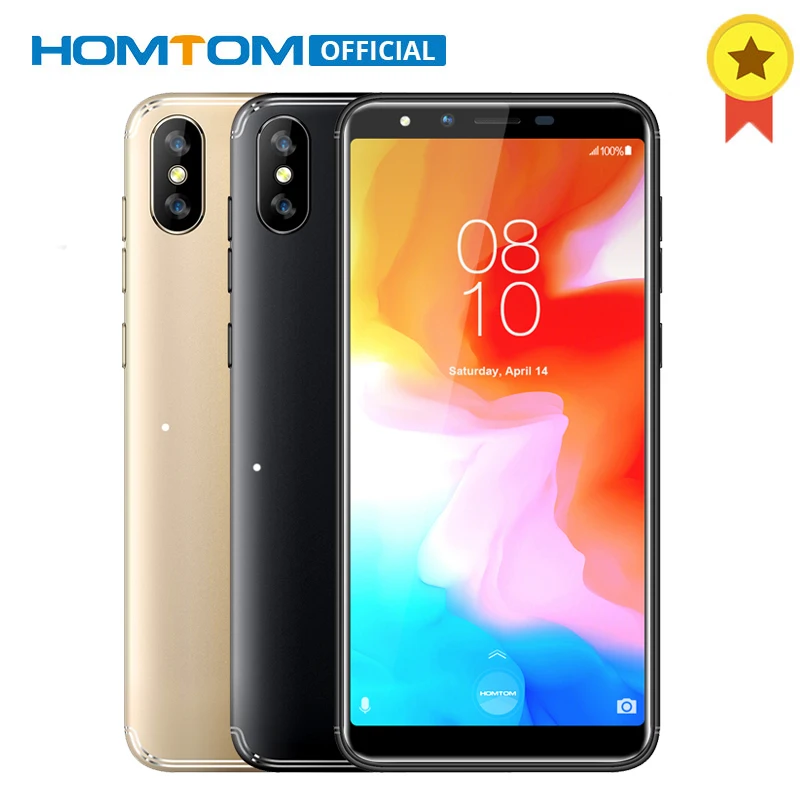 

HOMTOM H5 3GB RAM 32GB ROM Quad Core 5.7"HD Display Mobile Phone Fast Charge Face ID Fingerprint 13MP Quick Charge 4G Smartphone