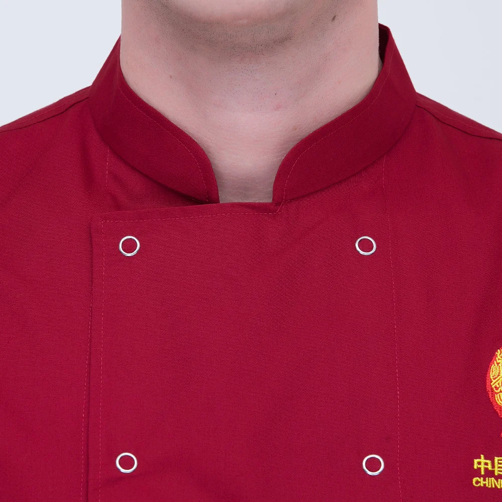 M-4XL high quality chef uniforms Food Service restaurant catering chef Workwear embroidery double breasted Chef Jacket 4 colors