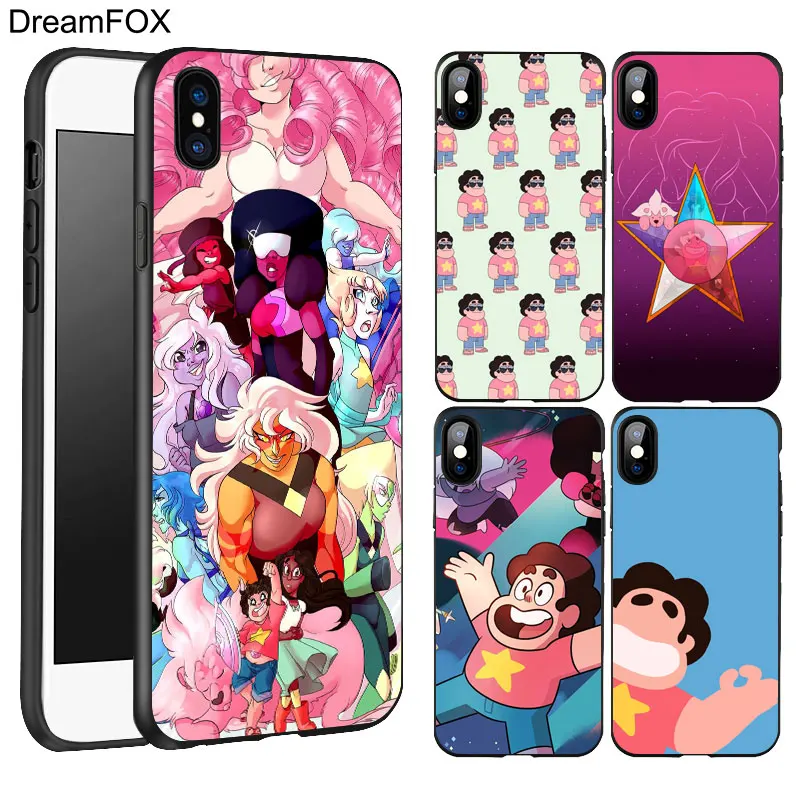 DREAMFOX K215 steven universe черный мягкий силиконовый чехол из ТПУ для Apple iPhone 11 Pro XR XS Max X 8 7 6 6S