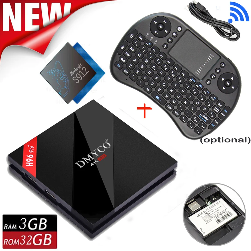 

1 year iptv Original H96 PRO Plus + Android 7.1 TV Box 3G 32G Amlogic S912 64bit WIFI Bluetooth 4.1 LAN 4K&2K Smart Media Player