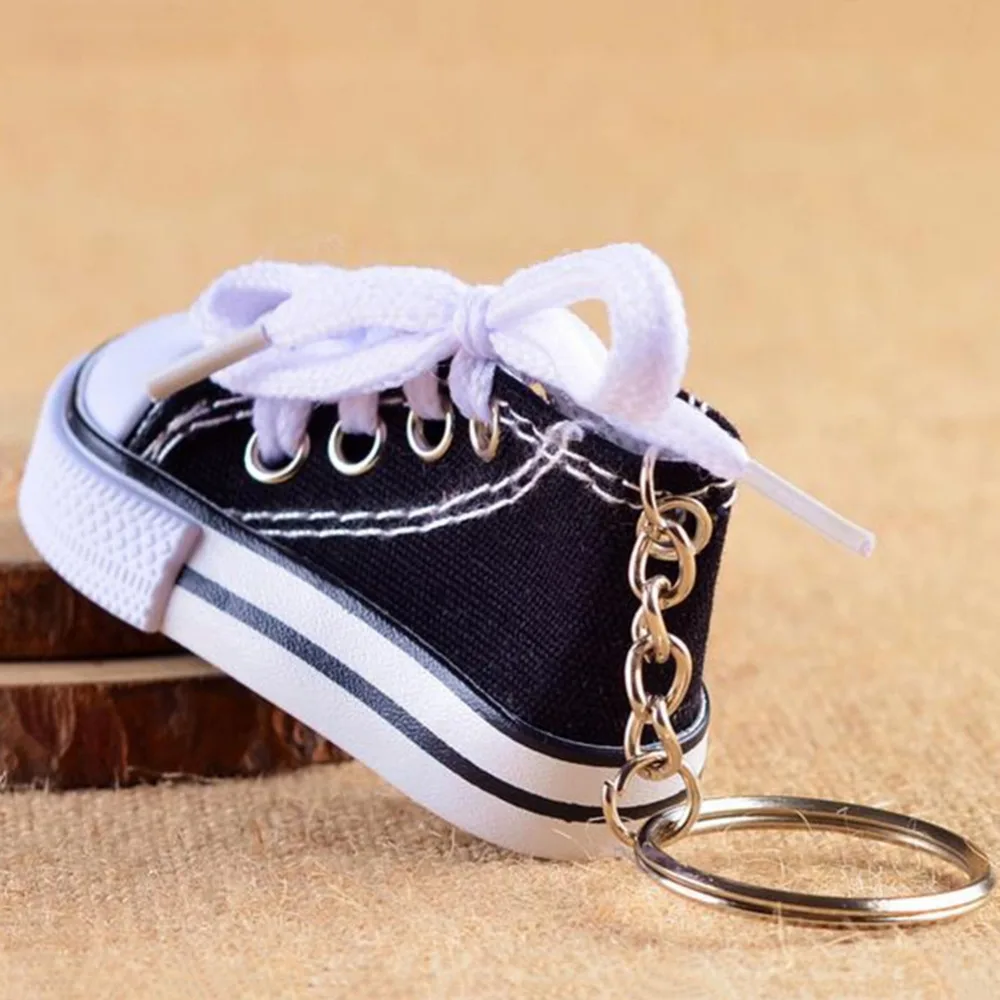 Cool 3D Sneaker Keychain Simulation Canvas Shoes Key Rring Dolls