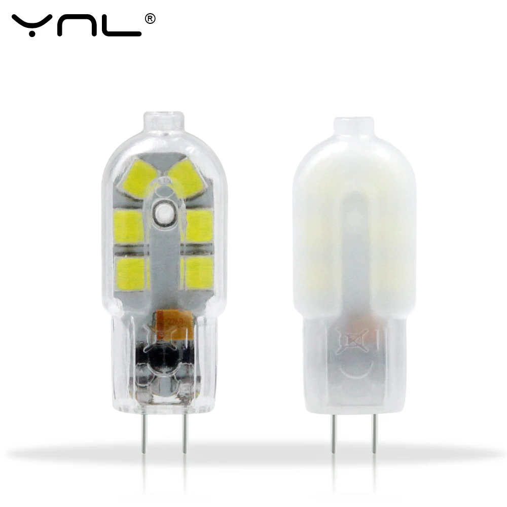 Светодиодная лампа YNL G4 2 Вт 12 В постоянного тока SMD 2835 светодиодная 220 мини