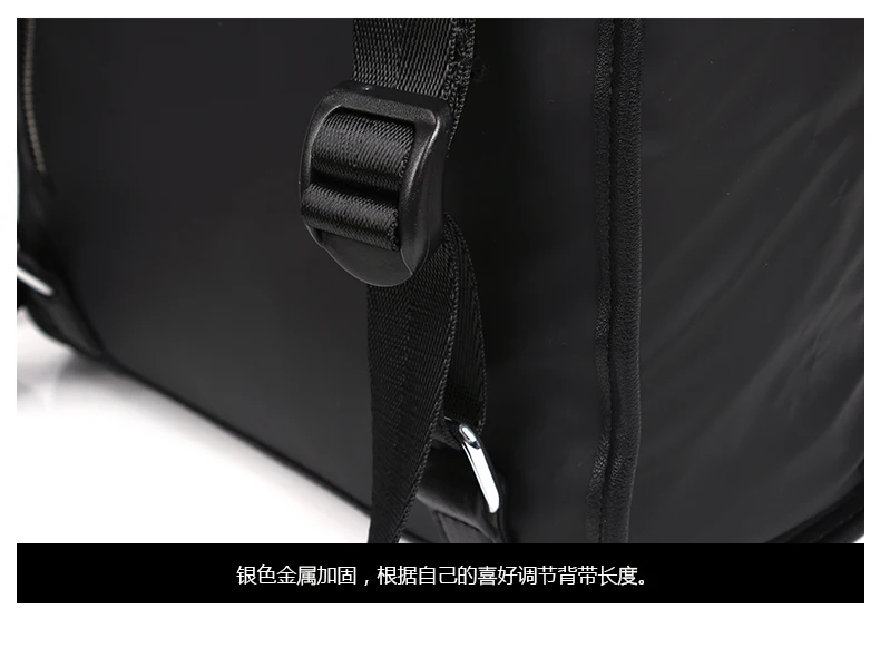 Ларкер бренд простота нейлон черный рюкзак плавно поясом из искусственной кожи в стиле пэчворк мужчины рюкзак мода продолговатые Рюкзак