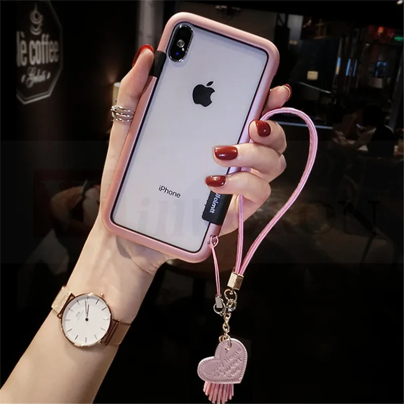 Wrist strap Case For iphone 7 Plus Shockproof Frame Phone case For