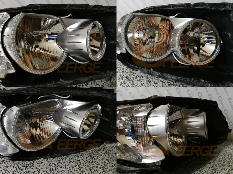 BMW 3 Series E90 E91 2005 2006 2007 2008 Halogen headlight RGB led angel eyes(2)