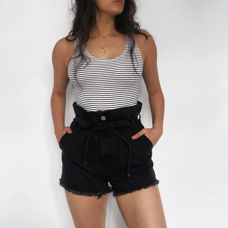 InstaHot Denim Belt High Waist Jeans Shorts Women 2019 Hot Fashion Popular Sashes Pockets Shorts Lady Jeans Blue Jeans Zippers InstaHot Denim Belt High Waist Jeans Shorts Women 2019 Hot Fashion Popular Sashes Pockets Shorts Lady Jeans Blue Jeans Zippers