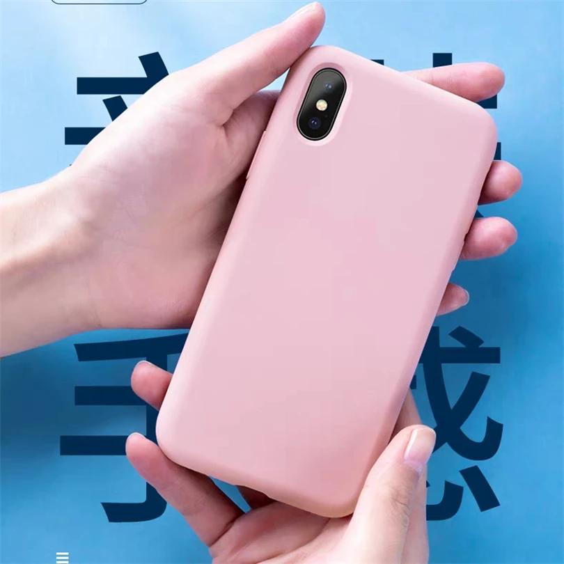 

Lightweight Phone Case For Apple iPhone XR XS Max 8 7 6S Plus Slim Liquid Soft Silicone TPU Cover For Apple iPhone X XS 6 6S 7 8