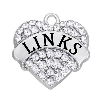 

DOUBLE NOSE Fashion Personalize Design customize heart set drill link charms DIY